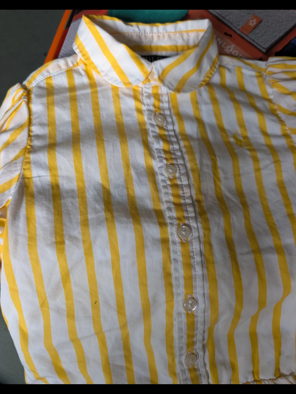 Polo Ralph Lauren Girls 4T Yellow & White Striped Dress